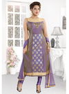 Purple Colour N F A LINE CHURIDAR 01 Fancy Heavy Festive Wear Worked Readymade Salwar Suit Collection N F C 005 PURPLE